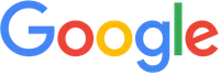 Colorful Google logo with blue, red, yellow, and green letters on a transparent background.