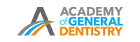 a logo with a yellow and blue background