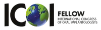 Logo of the International Congress of Oral Implantologists with a globe and bold text ICOI Fellow