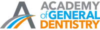 Logo of the Academy of General Dentistry featuring a stylized letter A with blue, gray, and orange accents.