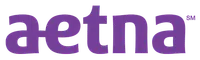 Purple Aetna logo text on a transparent background representing the health insurance company.