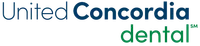 United Concordia Dental logo with blue and green text on a transparent background