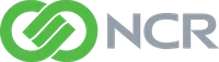 NCR company logo with green intertwined loops and gray uppercase letters NCR on white background