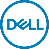 Blue Dell logo with stylized tilted E inside a blue circular outline on transparent background