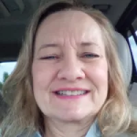 a woman with blonde hair
