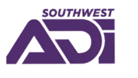 Southwest ADI logo featuring bold purple stylized letters and text.