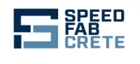 Logo with stylized SF initials and text SPEED FAB CRETE in blue shades on white background