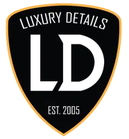 Black shield logo with gold border featuring large LD letters and Luxury Details text with established date 2005