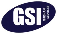 Grisham Services logo with white GSI letters on a dark blue oval background.