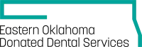Eastern Oklahoma Dentated Dental Services logo with stylized blue and black text and dental graphic
