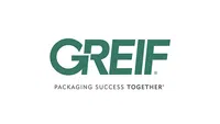 Greif company logo with tagline Packaging Success Together in green and black text on white background