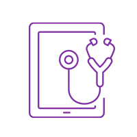 a purple cell phone
