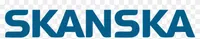 Blue Skanska company logo on a transparent background