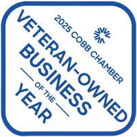 2025 Cobb Chamber Veteran-Owned Business of the Year award logo 