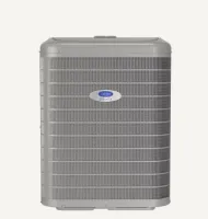 Estes Services Installs Carrier Infinity gray outdoor heat pumps