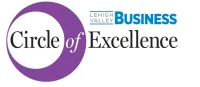 Lehigh Valley Business Circle of Excellence logo with purple circle and blue business text