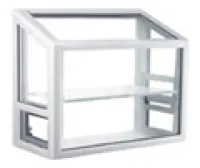 a window with a white frame