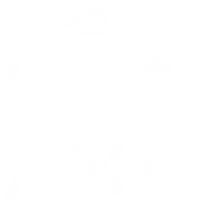White line art of a bank building with columns and a stack of dollar bills in front on black background