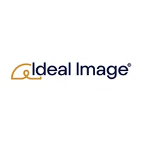Ideal Image logo with stylized gold and navy blue text on a white background