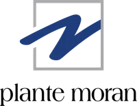 Blue stylized letter N inside a gray square frame with text underneath on white background