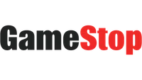GameStop logo with black and red text on a transparent background