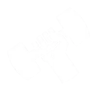 White silhouette of a hand gripping a dumbbell on a transparent background