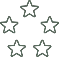 icon of five stars in a circle