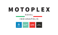 Motoplex Rahal Indianapolis logo with Italian flag colors and Piaggio, Vespa, Aprilia, Moto Guzzi brand logos
