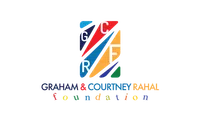 Colorful geometric logo with letters G, C, R, F and text Graham & Courtney Rahal Foundation below