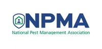 Logo of National Pest Management Association featuring a shield with a house and person icon