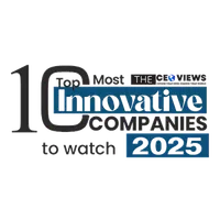 Top 10 innovative companies to watch in 2025 by The CEO Views logo and text