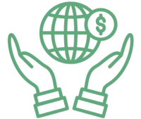 a logo with a black background