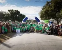 a group of people standing outside