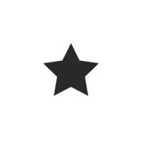 Black five-pointed star icon centered within a white circular background.
