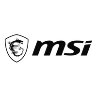 Black MSI logo with a dragon emblem inside a shield and stylized lowercase letters msi on a white background