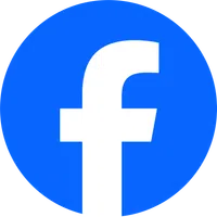 Facebook logo with white lowercase 'f' on a blue circular background representing social media.