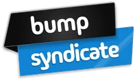 Bump Syndicate logo with white lettering on overlapping black and blue rectangular shapes.