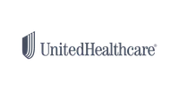 UnitedHealthcare logo with a stylized shield icon and company name in navy blue on white background