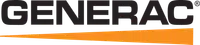 Generac logo with black uppercase text and an orange horizontal bar underneath.