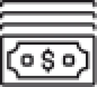 Black and white pixel art style image of a cassette tape with two reels and case details.