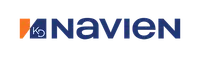Navien company logo featuring blue and orange colors, promoting energy-efficient heating solutions.