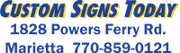 a blue and yellow sign