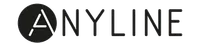 Black and white logo of Anyline with stylized letter A inside a circle followed by the word ANYLINE.