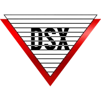 Inverted black triangle with bold red border and faint USA text in the center.