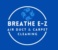 Breathe E-Z logo with a blue background and white text for air duct and carpet cleaning services.