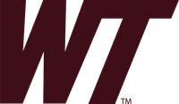 a red and black logo