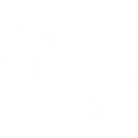 White snowflake icon flanked by two curved arrows forming a circle on a black background symbolizing cooling or refrigeration cycle