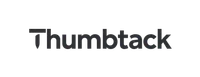 Thumbtack logo in black on a transparent background, modern and clean design