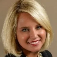 a woman with blonde hair