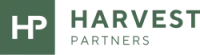Harvest Partners logo featuring stylized HP initials in a green square next to bold green text